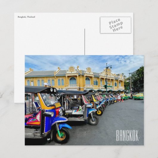 Bangkok Tuk Tuk Briefkaart (Voorkant / Achterkant)