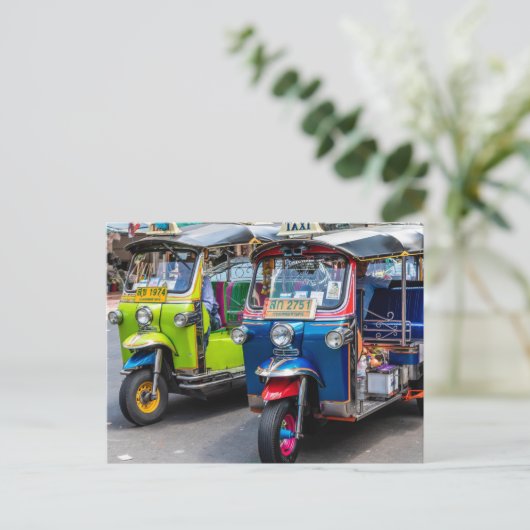 Bangkok tuk tuks briefkaart (Staand voorkant)