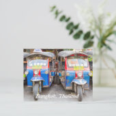 Bangkok tuk tuks feestdagenkaart (Staand voorkant)