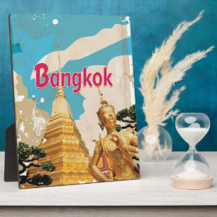 Bangkok Vintage Reisposter Fotoplaat