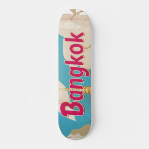Bangkok Vintage Reisposter Persoonlijk Skateboard