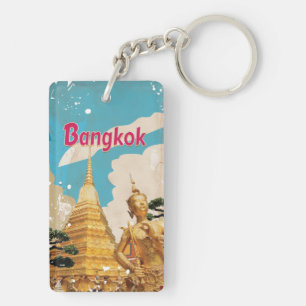 Bangkok Vintage Reisposter Sleutelhanger