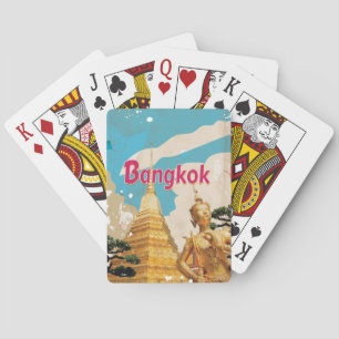 Bangkok Vintage Reisposter Speelkaarten