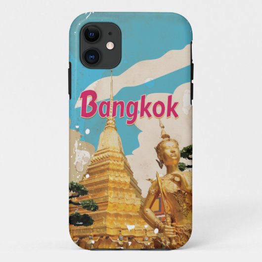 Bangkok Vintage Travel Poster Case-Mate iPhone Case (Achterkant)