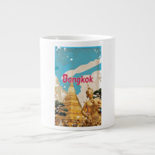 Bangkok Vintage Travel Poster Grote Koffiekop