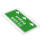 Bangkok Vooruit. ⚠ Thailand verkeersbord ⚠ Magneet (Rechterzijde)