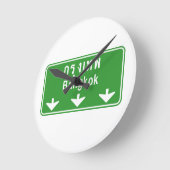 Bangkok Vooruit. ⚠ Thailand verkeersbord ⚠ Ronde Klok (Hoek)