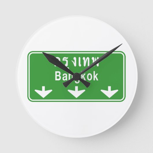 Bangkok Vooruit. ⚠ Thailand verkeersbord ⚠ Ronde Klok (Voorkant)