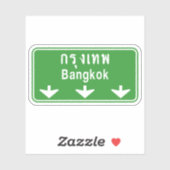Bangkok Vooruit. ⚠ Thailand verkeersbord ⚠ Sticker (Vel)