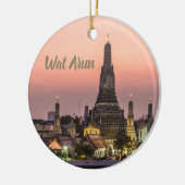 Bangkok Wat Arun Sunset BKK Thailand Souvenir Keramisch Ornament (Links)