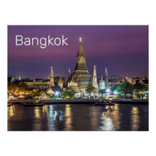 Bangkok Wat Arun Sunset BKK Thailand Souvenir Perfect Poster