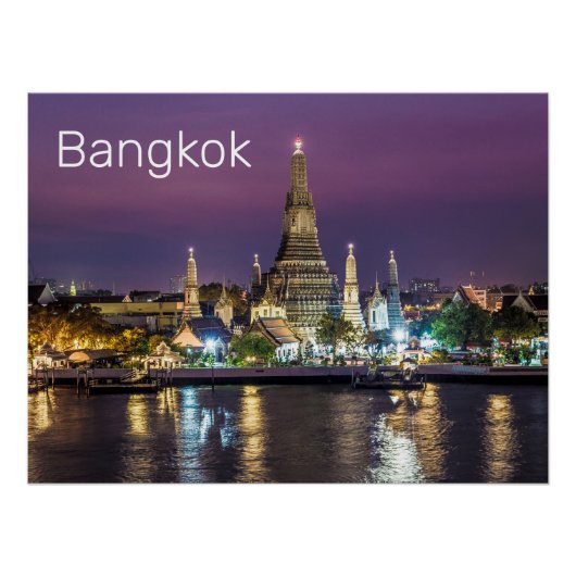 Bangkok Wat Arun Sunset BKK Thailand Souvenir Perfect Poster (Voorkant)
