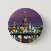 Bangkok Wat Arun Sunset BKK Thailand Souvenir Ronde Button 5,7 Cm (Voorkant)
