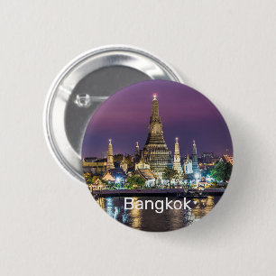 Bangkok Wat Arun Sunset BKK Thailand Souvenir Ronde Button 5,7 Cm