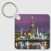 Bangkok Wat Arun Sunset BKK Thailand Souvenir Sleutelhanger (Voorkant)