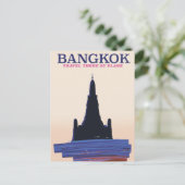 Bangkok Wat Poh Reisposter Briefkaart (Staand voorkant)