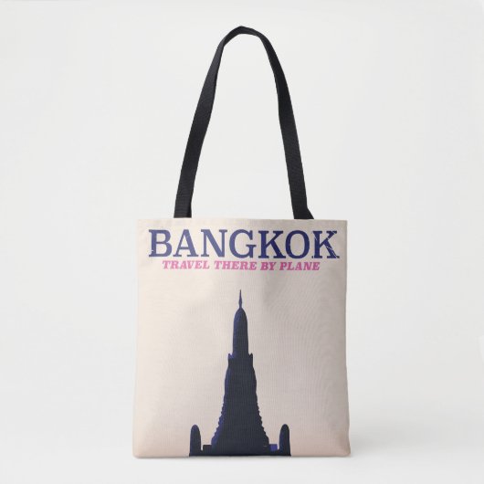 Bangkok Wat Poh Reisposter Tote Bag (Voorkant)