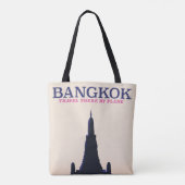 Bangkok Wat Poh Reisposter Tote Bag (Achterkant)
