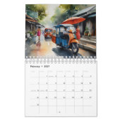 Bangkok waterverf kunst kalender (Feb 2027)