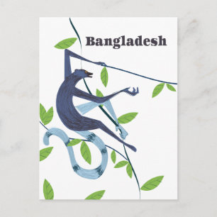 Bangladesh aap vintage vakantieposter briefkaart