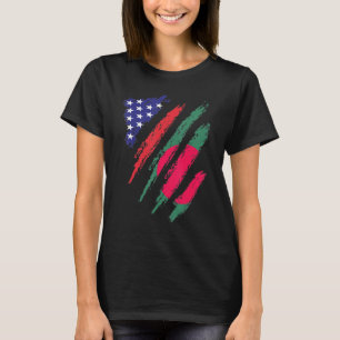 Bangladesh American Grown Flag USA Patriot Heritag T-shirt