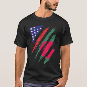Bangladesh American Grown Flag USA Patriot Heritag T-shirt