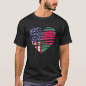 Bangladesh American Grown Heart USA Patriot Herita T-shirt (Voorkant)