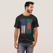 Bangladesh Amerikaans Vlaggen Trots VS T-shirt (Voorkant volledig)