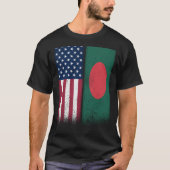 Bangladesh Amerikaans Vlaggen Trots VS T-shirt (Voorkant)