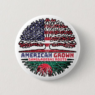 Bangladesh Bangladesh American USA Ronde Button 5,7 Cm