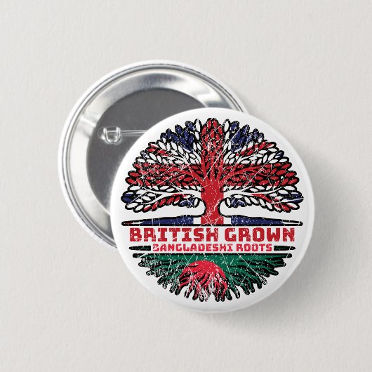 Bangladesh Bangladesh UK Brits Ronde Button 5,7 Cm (Voorkant /achterkant)