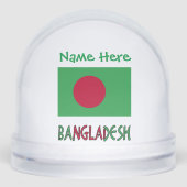 Bangladesh Bangladeshi Vlag Groene Personalisatie Sneeuwbol (Voorkant)