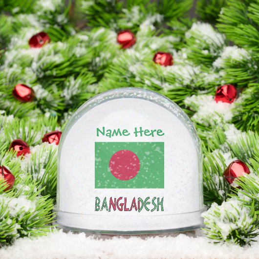 Bangladesh Bangladeshi Vlag Groene Personalisatie Sneeuwbol (Kerstmis)