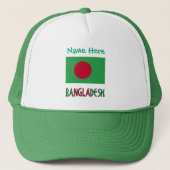 Bangladesh Bengaalse vlag groen gepersonaliseerd Trucker Pet (Voorkant)