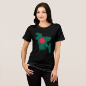 Bangladesh  Black Tourist Tri-Blend Shirt (Voorkant volledig)