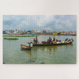 Bangladesh Boat People. Jigzaag Puzzle Legpuzzel