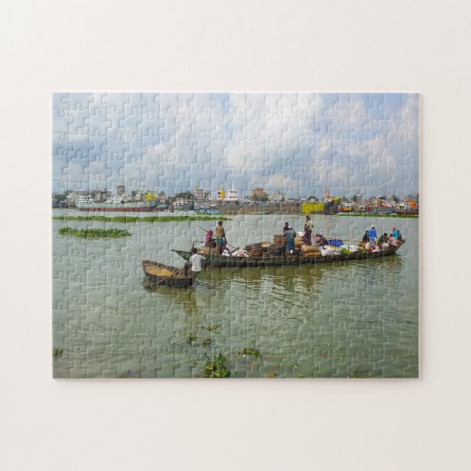 Bangladesh bootvluchtelingen. legpuzzel (Horizontaal)