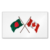Bangladesh & Canada Flag Magnet – Cultural Pride Magnetisch Visitekaartje (Voorkant)