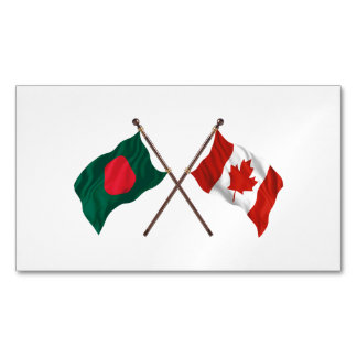 Bangladesh & Canada Flag Magnet – Cultural Pride Magnetisch Visitekaartje
