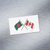 Bangladesh & Canada Flag Magnet – Cultural Pride Magnetisch Visitekaartje (Voorbeeld)