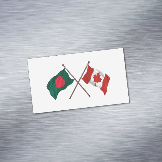 Bangladesh & Canada Flag Magnet – Cultural Pride Magnetisch Visitekaartje (Voorbeeld)