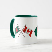 Bangladesh & Canada Flag Mug – Cultural Pride Gift Mok (Voorkant links)