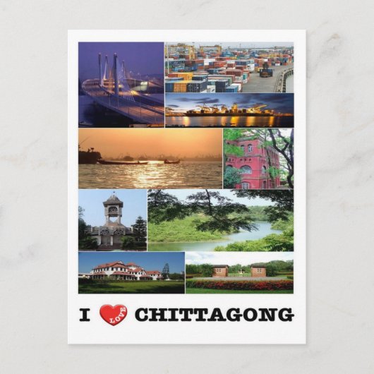 Bangladesh - Chittagong - I Love - Briefkaart (Voorkant)