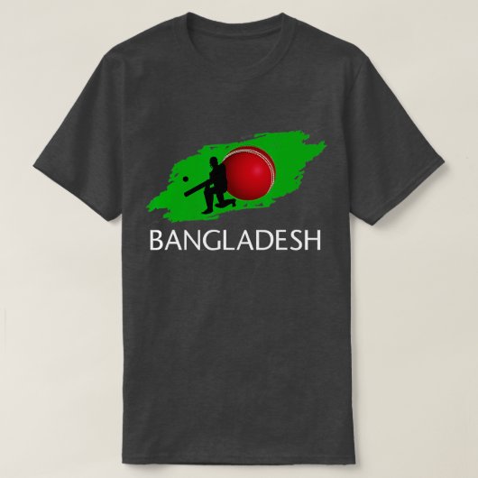 Bangladesh Cricket Jersey Batsman T-shirt (Design voorkant)
