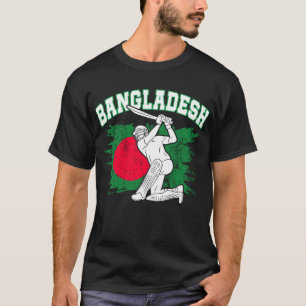 Bangladesh Cricket Player Batsman Design T-shirt