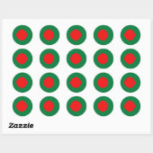 Bangladesh Fisheye Vlag Sticker (Vel)