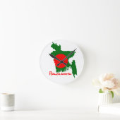 Bangladesh flag clock runde wanduhr ronde klok (Huis)