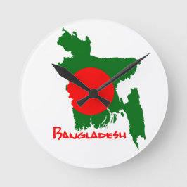 Bangladesh flag clock runde wanduhr ronde klok