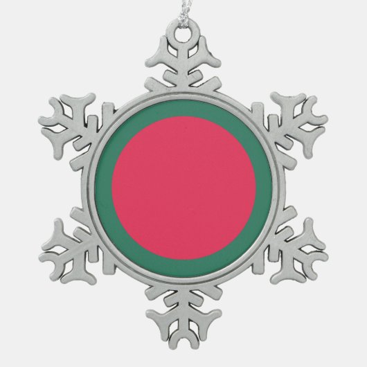 Bangladesh Flag Emblem Tin Sneeuwvlok Ornament (Voorkant)