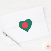 Bangladesh Flag Splendid Patriotic Hart Sticker (Envelop)